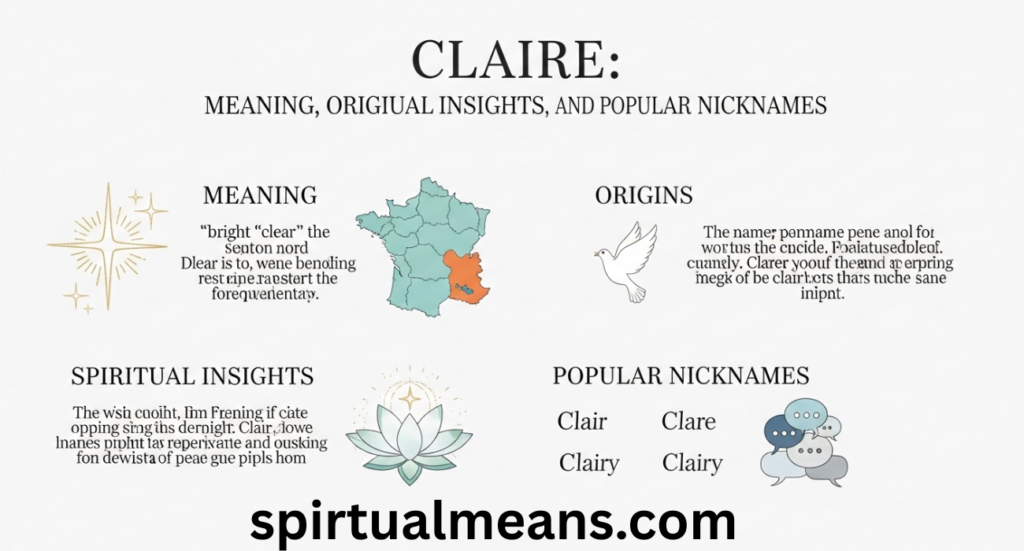 Claire: Meaning, Origins, Spiritual Insights, and Popular Nicknames