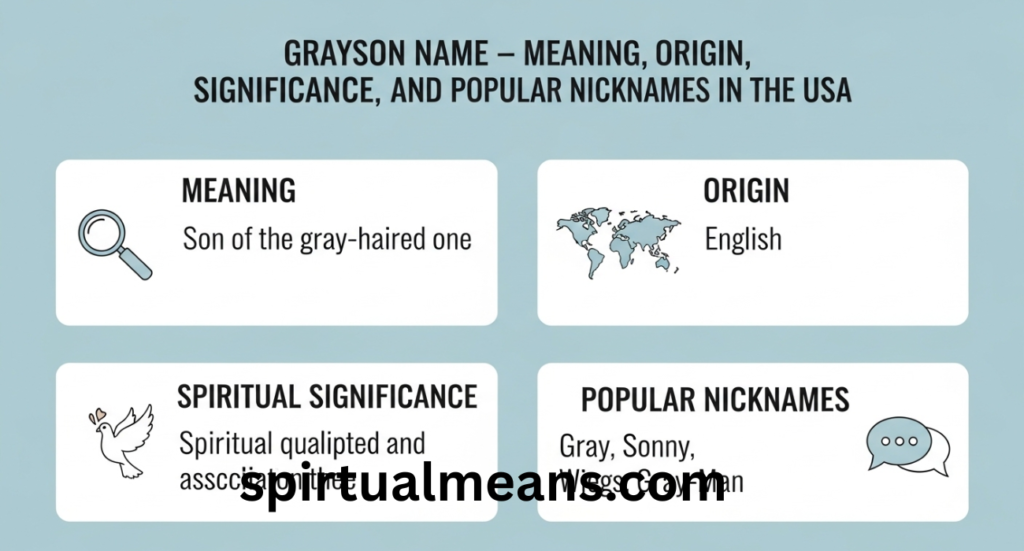 Grayson Name – Meaning, Origin, Spiritual Significance, and Popular Nicknames in the USA