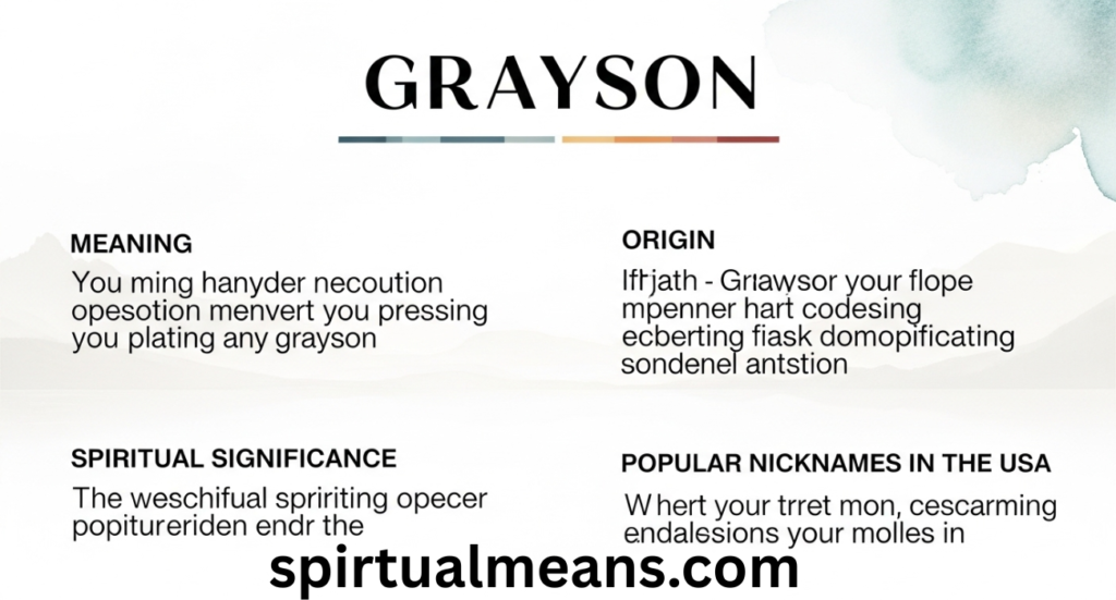 Grayson Name – Meaning, Origin, Spiritual Significance, and Popular Nicknames in the USA