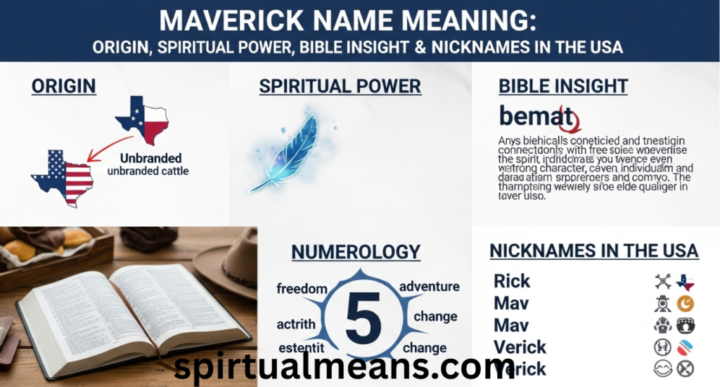 Maverick Name Meaning: Origin, Spiritual Power, Bible Insight, Numerology & Nicknames in the USA