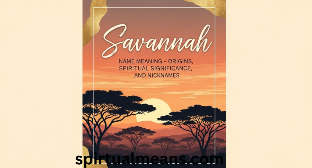 Savannah: Name Meaning – Origins, Spiritual Significance, and Nicknames