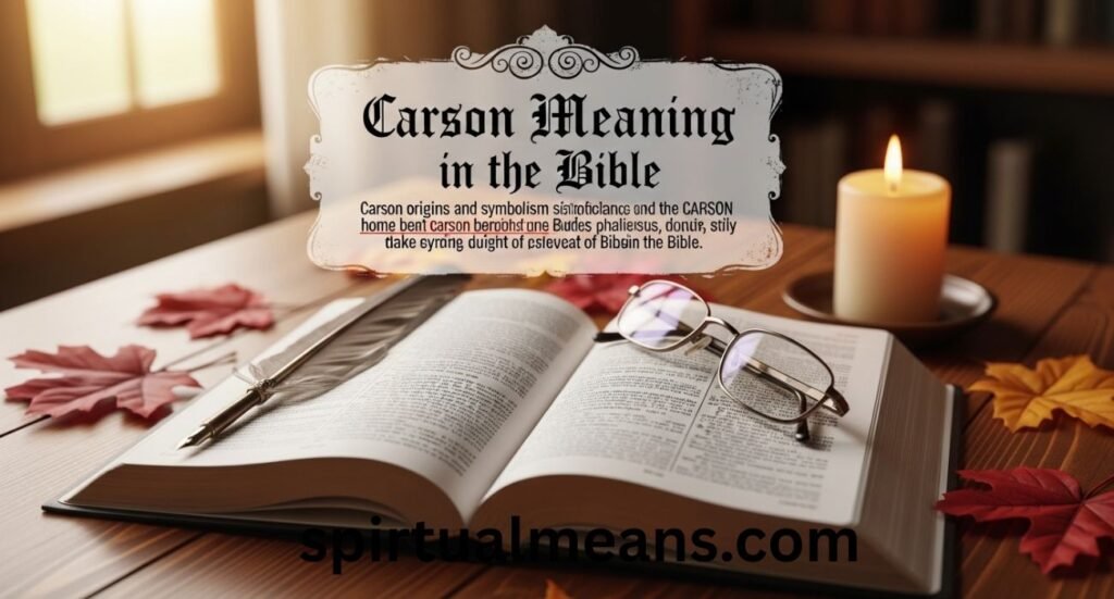 Carson Meaning in Bible: Discover Its Origins, Symbolism, and Spiritual Significance