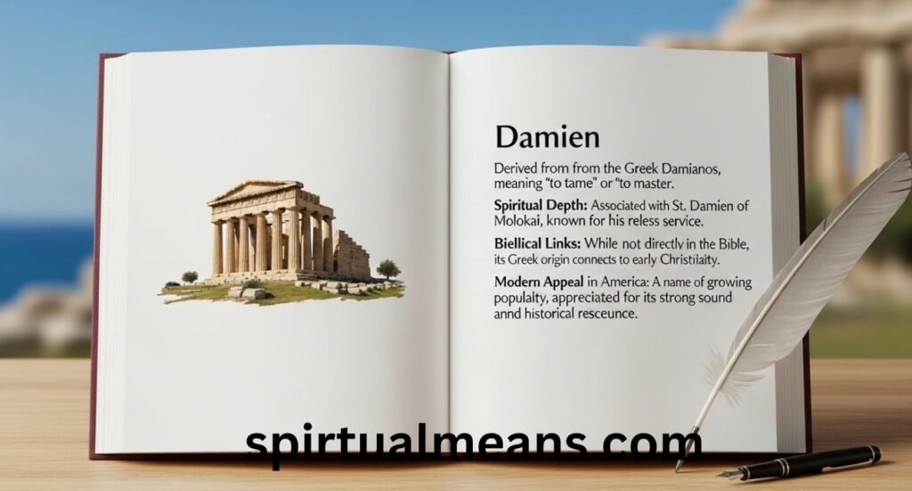 Damien Name Meaning: Greek Roots, Spiritual Depth, Biblical Links & Modern Appeal in America