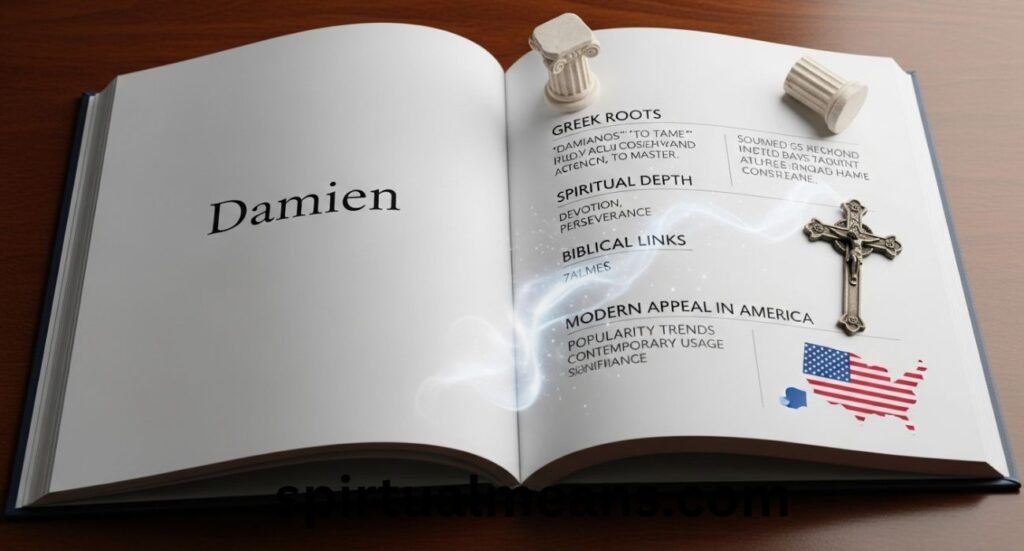 Damien Name Meaning: Greek Roots, Spiritual Depth, Biblical Links & Modern Appeal in America