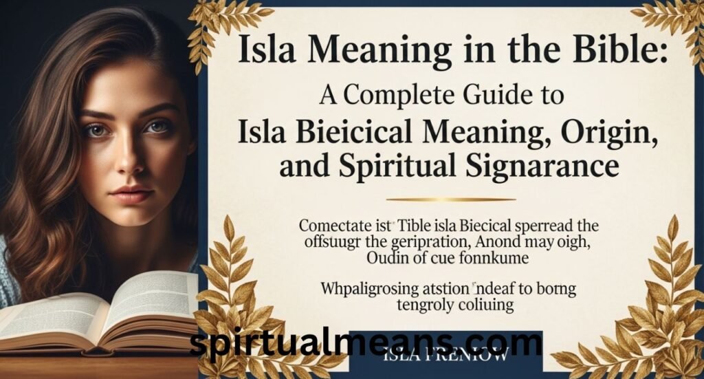 Isla Meaning in the Bible: A Complete Guide to Isla Biblical Meaning, Origin, and Spiritual Significance