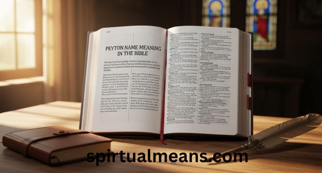 Peyton Name Meaning in the Bible: Spiritual Significance, Origins, and Insights