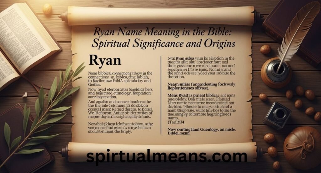 Ryan Name Meaning in Bible: Spiritual Significance and Origins