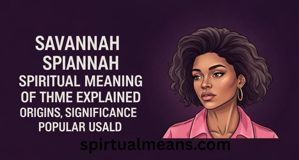 Savannah Spiritual Meaning of the Name Explained: Origins, Significance, and Popular Usage