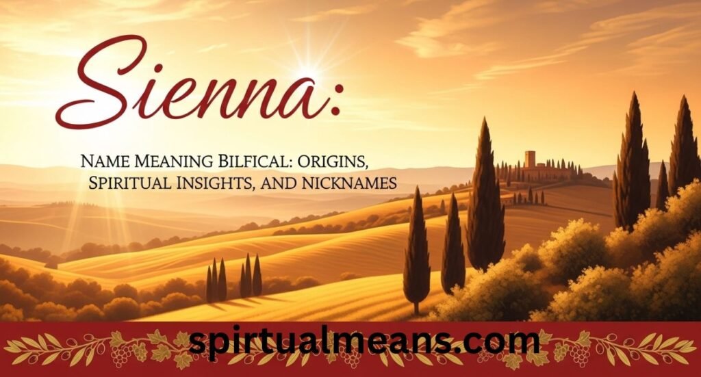 Sienna Name Meaning Biblical: Origins, Spiritual Insights, and Nicknames