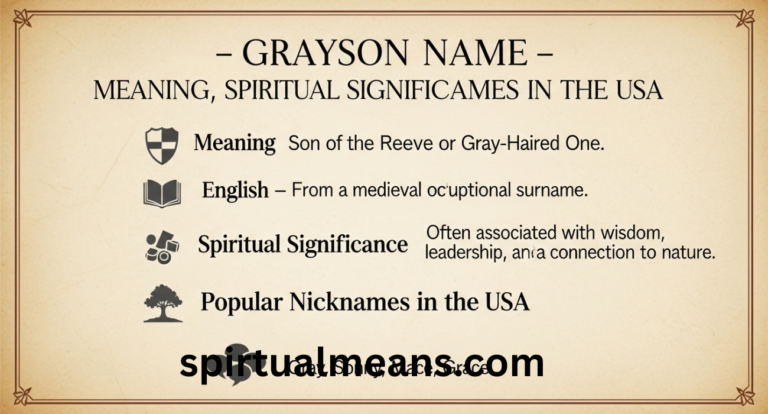 Grayson Name – Meaning, Origin, Spiritual Significance, and Popular Nicknames in the USA