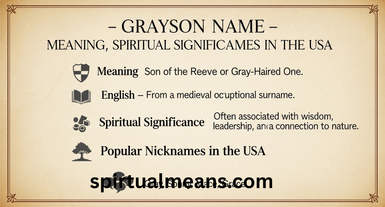 Grayson Name – Meaning, Origin, Spiritual Significance, and Popular Nicknames in the USA