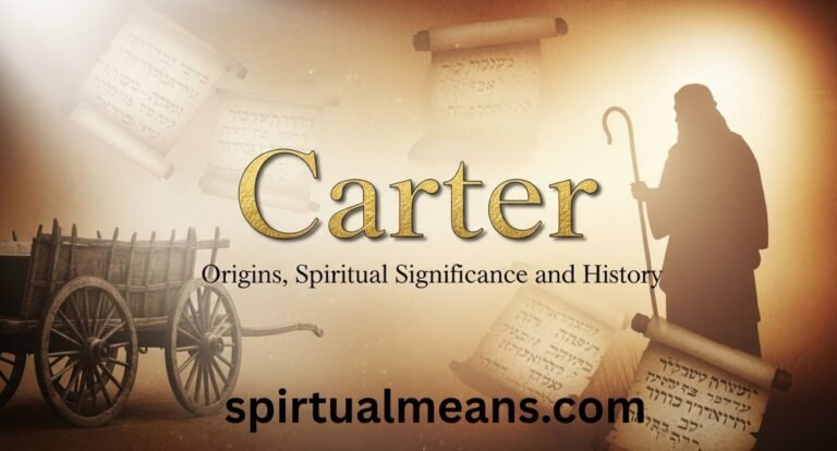 Carter Name Meaning Biblical: Origins, Spiritual Significance, and History