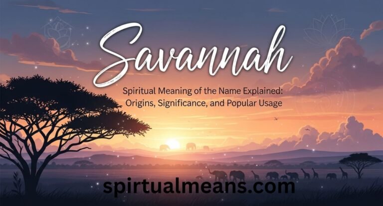Savannah Spiritual Meaning of the Name Explained: Origins, Significance, and Popular Usage